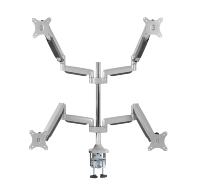 Support de moniteur externe pour ordinateur portable à 4 écrans Bras de moniteur à ressort à gaz Support de bureau réglable pour bras de moniteur double