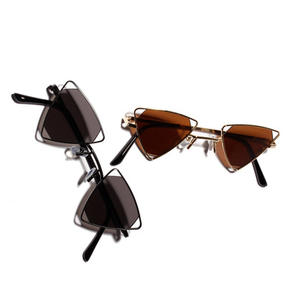 Nouvelles Lunettes de Soleil pour Femmes 2021, Cadre Métallique Tendance, Petit Triangle, Style Steampunk, UV400 - Product Image 5