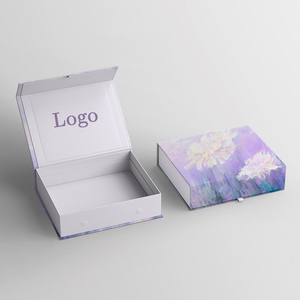 <span class=keywords><strong>Caja</strong></span> de embalaje vacía de terciopelo para regalo, <span class=keywords><strong>caja</strong></span> de regalo magnética de lujo personalizada, venta al por mayor - Product Image 1