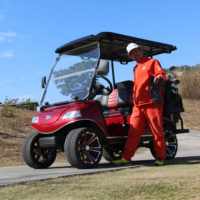 Voiture de club de mariage 4 places en gros, mini-bus UTV 48V, voiturette de golf électrique avec moteur AC 6.3KW