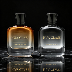 Flacon <span class=keywords><strong>de</strong></span> <span class=keywords><strong>parfum</strong></span> vide <span class=keywords><strong>de</strong></span> luxe 100 ml avec estampage argenté, pulvérisation interne, bouchon en alliage <span class=keywords><strong>de</strong></span> zinc et boîte - Product Image 1