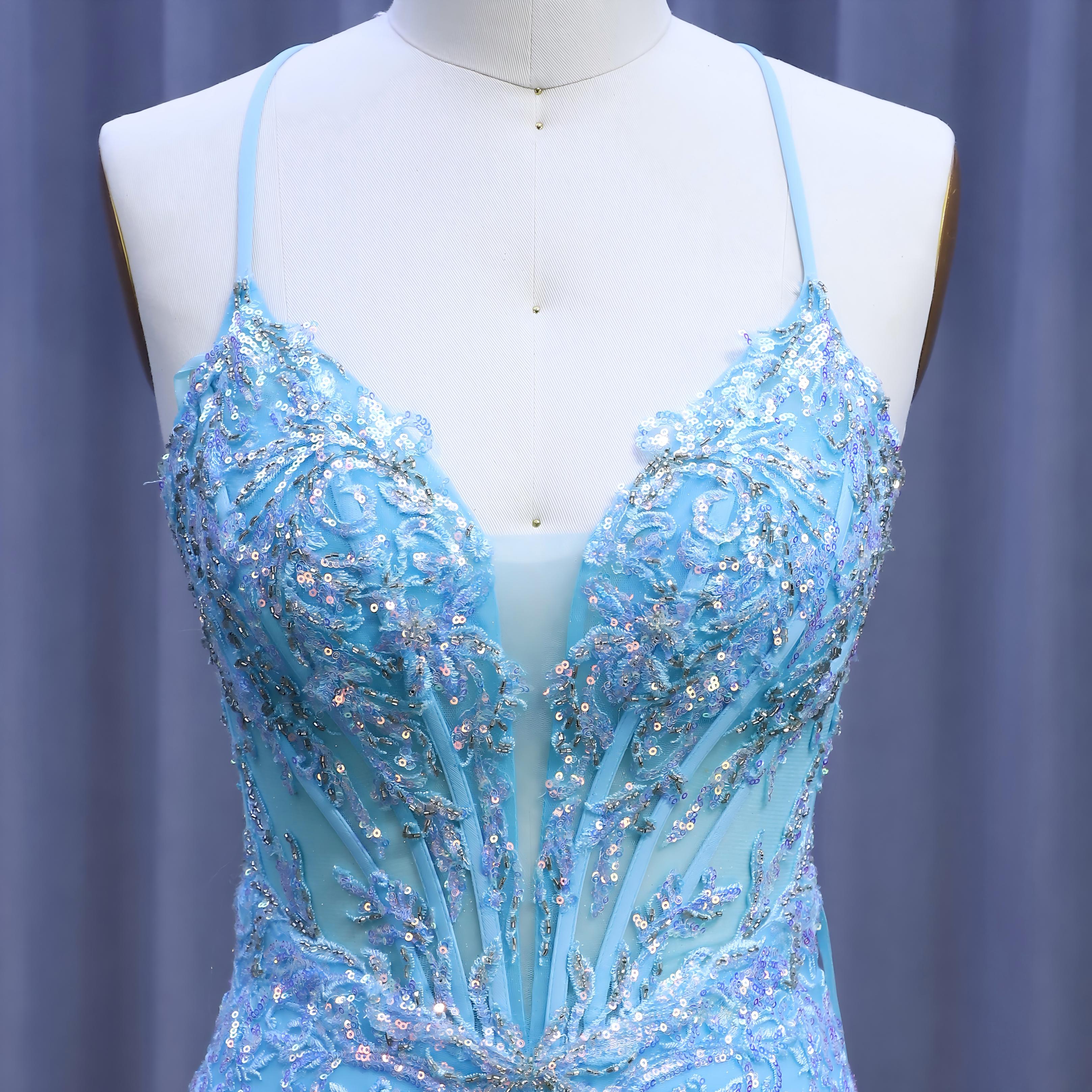 party wear dresses for women light blue