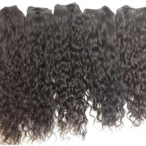 Wholesale 100% Indian Virgin Remy Raw Temple <b>Human</b> Hair Extensions HD for Closure <b>Wig</b> Curl Wave Styles Natural Color - Product Image 1