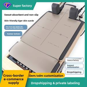 Colchoneta <span class=keywords><strong>de</strong></span> <span class=keywords><strong>yoga</strong></span> y pilates <span class=keywords><strong>de</strong></span> tela <span class=keywords><strong>de</strong></span> gamuza estampada transfronteriza, con base <span class=keywords><strong>de</strong></span> goma, protectora y para posicionamiento, color sólido, 99.6cm - Product Image 2