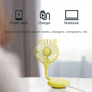 Conveniente ventilatore da scrivania pieghevole USB elettrico di raffreddamento ad aria con <span class=keywords><strong>ventosa</strong></span> uso interno ed esterno per viaggi e auto - Product Image 2