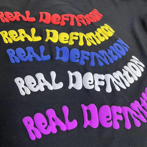 رخيصة بالجملة مخصص 3D رغوة شعار نفخة الطباعة نقل أثار نفخة الفينيل نقل الحرارة ل تيشيرتات هوديس - Product Image 1