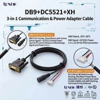 DB9-Buchse auf DC5521 + XHP-4 2,5mm Pitch Y-Split-Kabel RS232 Serieller Anschluss Strom-Kombikabel für SPS-Steuerung Automatisierung Kundenspezifische Verkabelung