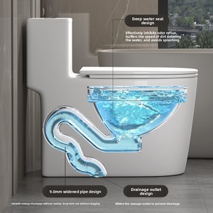 Inodoro de una pieza para el hogar, de cerámica, con bombeo, para apartamentos pequeños, sifón de remolino súper potente, gran calibre, ahorrador de agua, desodorante, silencioso - Product Image 3