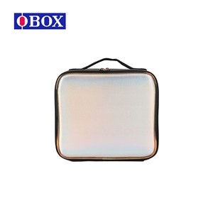 Sac de rangement pour maquillage OBOX, grande capacité, portable, étui de rangement pour cosmétiques, robuste, couleur unie, printemps 2024 - Product Image 1