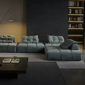 Villa Anpassung Italienisches Design moderne Wohnzimmer möbel Sofa Set Wohn möbel l Form Stoff Sofa