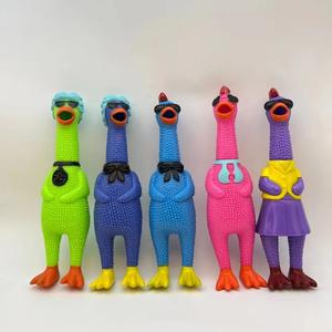 Köpekler için büyük Loud Squeak tavuk oyuncak sokak durak sıcak satış Pet oyuncak karikatür taç dekoratif kauçuk malzeme stres giderici oyuncak - Product Image 4