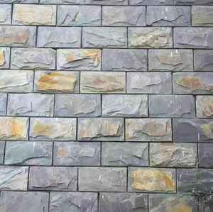 Revêtement mural en <span class=keywords><strong>pierre</strong></span> naturelle <span class=keywords><strong>de</strong></span> schiste rouillé à faible coût pour l'<span class=keywords><strong>extérieur</strong></span> et l'intérieur - Product Image 2