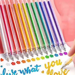 Bolígrafos de Gel con Purpurina Surtidos de Plástico a Precio de Fábrica para Mejorar la Caligrafía, Decoración de Diarios y Proyectos de Manualidades - Product Image 3
