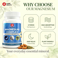 Özel Magnezyum Kompleksi Kapsülleri 90 Adet 8 Elementli Formda Glisinat Sitrat Dinlendirici Uyku Kas İyileşmesi Sakinleştirici Yorgunluk OEM