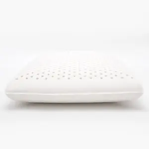 Almohada de descanso para el cuello con gel suave y cómoda, cojín de punto con infusión de látex Visco para dormir en la cama