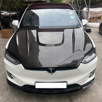 Couvre-capot en fibre de carbone pour Tesla Model X 2016 à 2021, style CMST, kit de modification de carrosserie