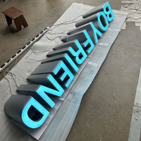 Lettres en relief éclairées par LED personnalisées, enseigne lumineuse 3D pour boutique de mode