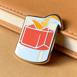 Toptan üretim moda metal el sanatları yaka iğneler broş özel giyim dekoratif aksesuarlar sert yumuşak emaye iğne negroni - Product Image 1