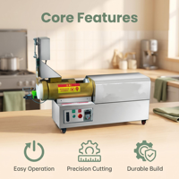 Machine à découper la pâte adaptée aux personnes sans gluten - Acier inoxydable, moteur en cuivre pur 2200W, diviseur de pâte doux pour pâtes molles et levées