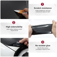 Film en fibre de carbone 6D pour pièces automobiles, extensible, film en fibre de carbone brillant PET, couvre-miroirs, garniture intérieure de carrosserie, film de protection