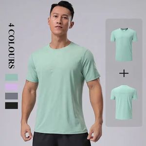 Maglietta a maniche corte con scollo rotondo a maniche corte ad alta elasticità camicia sportiva Casual da uomo a maniche corte - Product Image 2
