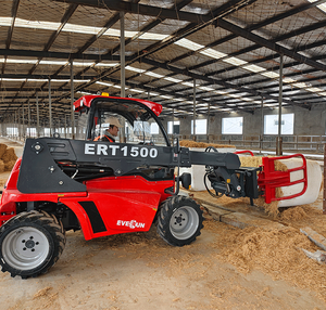 Everun High Quality ERT1500 CE 1.35ton Hydraulic Front End Small Diesel Bucket Mini Wheel Loader Telescopic Telehandler - Product Image 6