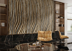 Pierre frittée Elusive Design 1200x2700x9mm - Dalles à motifs uniques pour projets d'aménagement intérieur haut de gamme, durables et faciles à installer - Product Image 6