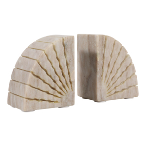 Fermalibri semicircolari in marmo per scaffali, accessori decorativi per libri, complemento d'arredo per la biblioteca di casa - Product Image 3