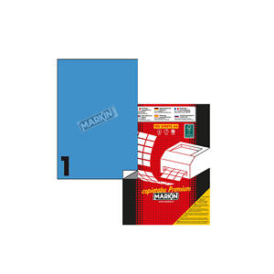 Blister texturé multi-usages de 100 feuilles 24 étiquettes adhésives personnalisées bleues avec logo fournisseurs - Product Image 4