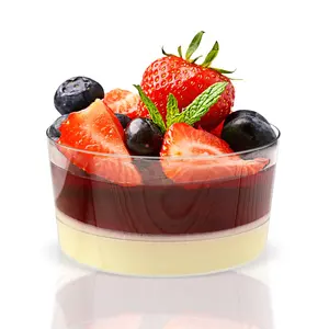 Suministros desechables para tienda de postres, vasos de <span class=keywords><strong>yogurt</strong></span> redondos de 182ml, embalaje para postres - Product Image 1