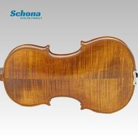 High-end Handmade Schona Brand Violin Model SV-02ME Sizes 4/4 to 1/4 Alpine Spruce Face European Tiger Maple Back/Sides