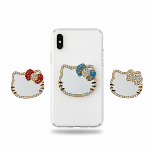 10 Piezas de Adornos de Zirconia Cúbica <span class=keywords><strong>con</strong></span> Diseño de Hello Kitty, Brillantes y Decorativos, para Manualidades y Joyería - Product Image 1