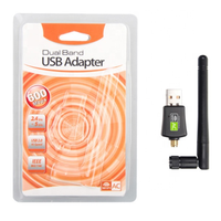 Adaptador WIFI USB de 600mbps de Doble Banda 2.4G+5G, Tarjeta de Red Inalámbrica USB para Laptop y PC, Sin Necesidad de Controladores