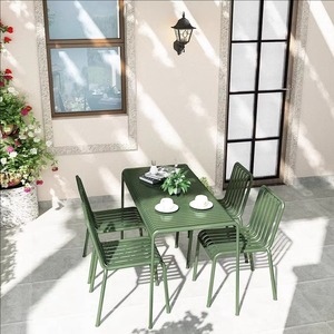 Mobili minimalisti di alta qualità bella metallo Hardware mobili da esterno giardino ristorante terrazza tavolo e sedia Set - Product Image 6