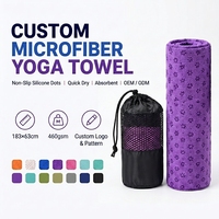 Fabrikverkauf: Super saugfähiges, schnell trocknendes Yoga-Handtuch mit Grip-Punkten – Mikrofaser, weich, rutschfest, Pilates-Matte für Zuhause & Gym