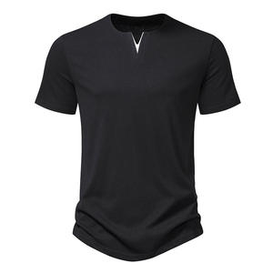 Camiseta Ligera de Manga Corta para Hombre, 100% Algodón, Casual, Transpirable, Ecológica, de Secado Rápido, con Patrón Liso, Tejida - Product Image 6