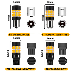 YD alta calidad nuevas lámparas LED de señal de giro 1157 PY21W luces de marcha atrás 3030 60SMD T20 7443 7440 T25 3157 coches de luz de freno - Product Image 3