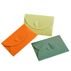 Thẻ tín dụng khách sạn Key đóng gói trống biểu tượng tùy chỉnh 250 gam dày màu xanh lá cây màu cam hình trái tim đóng cửa giấy phong bì - Product Image 1