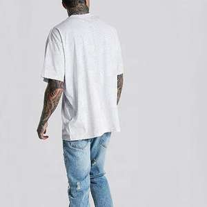 160 Gsm Heavyweight Drop Shoulder Gym camiseta para hombres Casual Baggy Plain Blank camiseta OEM personalizada impresa camiseta de gran tamaño - Product Image 2