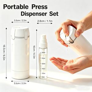 4 1 Plastic <strong>Travel</strong> Pump <strong>Bottles</strong> Leak-Proof TSA Approved Dispenser <strong>Toiletries</strong> Refillable Cosmetic Containers Easy-Clean Design - Product Image 2
