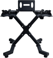 Support pour haltères, support pour haltères réglables, capacité de charge 220,5 lb (100 kg), pieds en forme de X, super stable et robuste