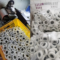 Roulements en plastique revêtus de caoutchouc polyuréthane 623zz Roues à rouleaux pour portes coulissantes OEM personnalisées