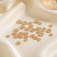 Accessoires de fabrication de bijoux DIY tendance : Perles d'espacement torsadées en forme de nœud de corde plaquées or 14K de 7,8 mm pour colliers et bracelets