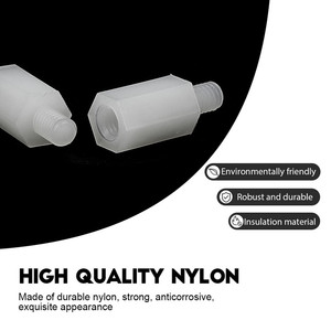 Wholesale High Quality NINDEJIN White <b>Nylon</b> Hex Threaded Male Female <b>Spacer</b> Standoff Various Metric Sizes M2-M4 - Product Image 4