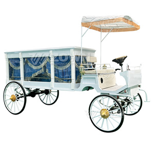 Cercueil électrique rétro classique vintage à 4 roues, design élégant de voiture ancienne pour usage en salon funéraire - Product Image 2