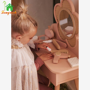 Tocador Moderno para Niñas con <span class=keywords><strong>Espejo</strong></span> y Cajones, Ideal para Dormitorio, Perfecto para Practicar Maquillaje - Product Image 4