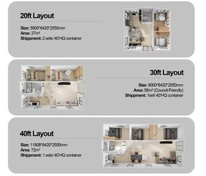 Casa Prefabricada de 20 pies, Casa Pequeña Expandible, <span class=keywords><strong>Contenedor</strong></span> Plegable Modular, ADU para Patio Trasero, Portátil, EE. UU. - Product Image 3