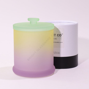 Maßgefertigte Luxus-Kerzengläser Einzigartige Leere Kerzengläser Luxus-Großhandel mit Glasdeckel und Verpackungsboxen - Product Image 3