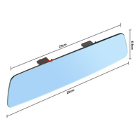Lente de Micro Curvatura 3000R 2.5D Full Creen HD Glass Espejo retrovisor Interior del coche Accesorios para automóviles Espejo sin marco antideslumbrante