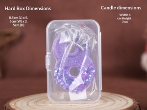 Vela de Cumpleaños Digital 0-9, Hecha a Mano, Color Morado Corona, Decoración Creativa para Pastel, Sin Llama, de Parafina, Ideal para Fiestas - Product Image 6